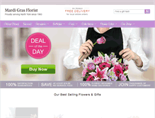 Tablet Screenshot of mardigrasflorist.com